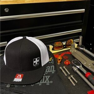 Two-Tone Black and White Snapback Cap